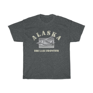 Alaska, The Last Frontier -- Unisex Heavy Cotton Tee - Alaska Bush Plane DeHavilland Beaver