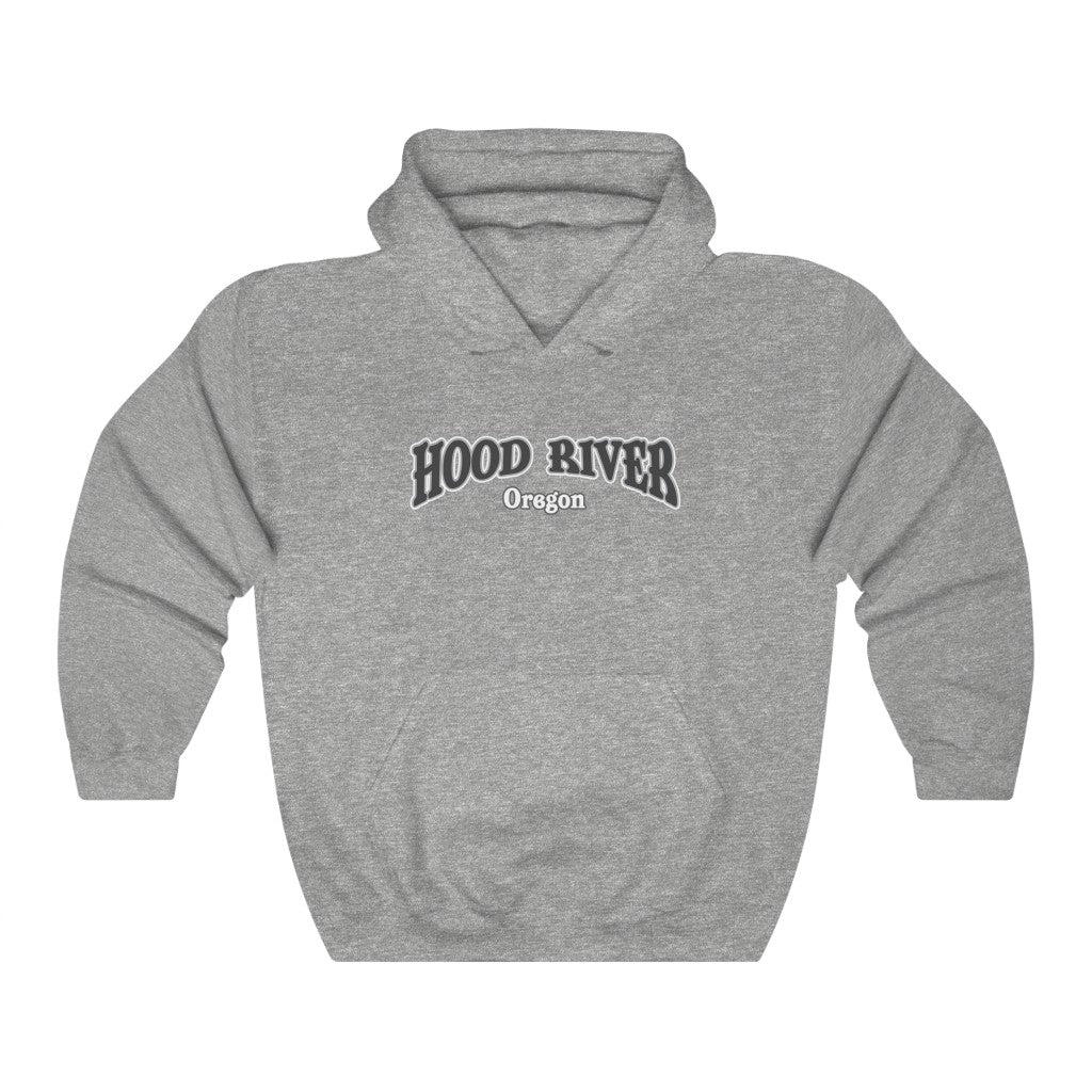 Hood River and Mount Hood, Oregon - Unisex Heavy Blend Hooded Sweatshirt - for hikers, mountain climbers, mountain lovers.