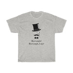 Harrumph! Harrumph, I say! - Unisex Heavy Cotton Tee - Art Deco era design funny t-shirt top-hat victorian retro