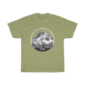 Mount Hood, Oregon - The Mountain is Calling - Unisex Heavy Cotton Tee - for hikers, mountain climbers, skiers, mountain lovers.